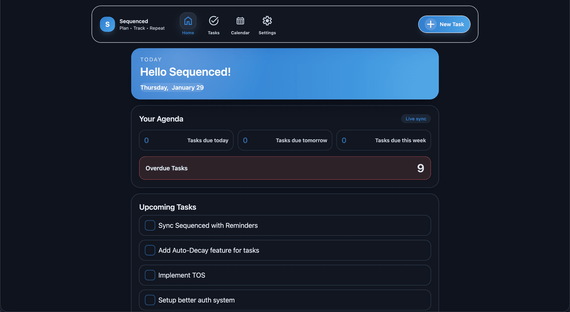 Sequenced web app preview